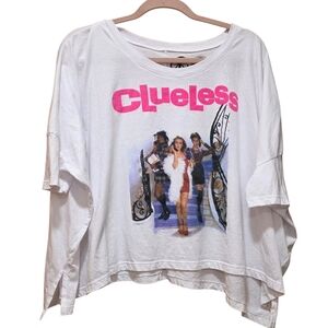 Clueless Graphic Oversized Paramount Pictures Brand White T-Shirt 90's retro